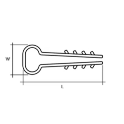 Uchwyt szybkiego montażu 10x5mm - czarny 100 sztuk